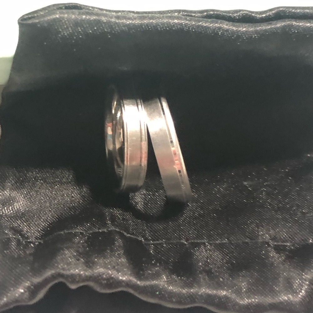🛑CLEARANCE‼️ Breuning Sterling Silver 5mm width beveled striped band - Picture 7 of 16